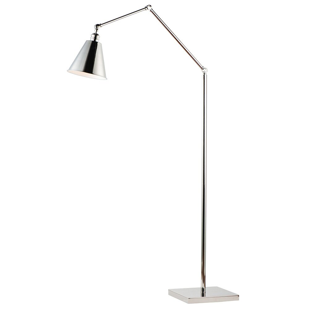 1-Light Floor Lamp in Polished Nickel
