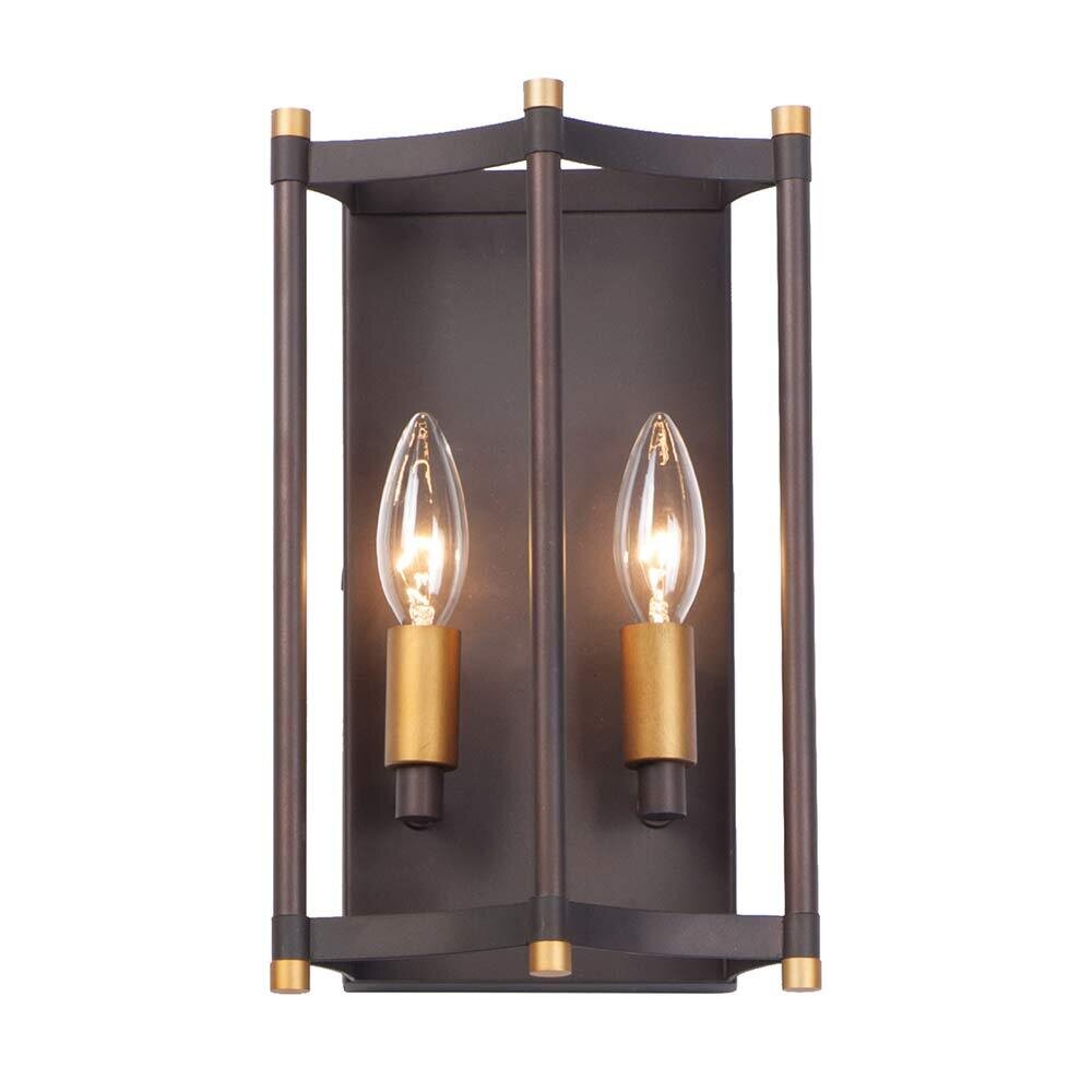 2-Light Wall Sconce in Oil Rubbed Bronze And Antique Brass