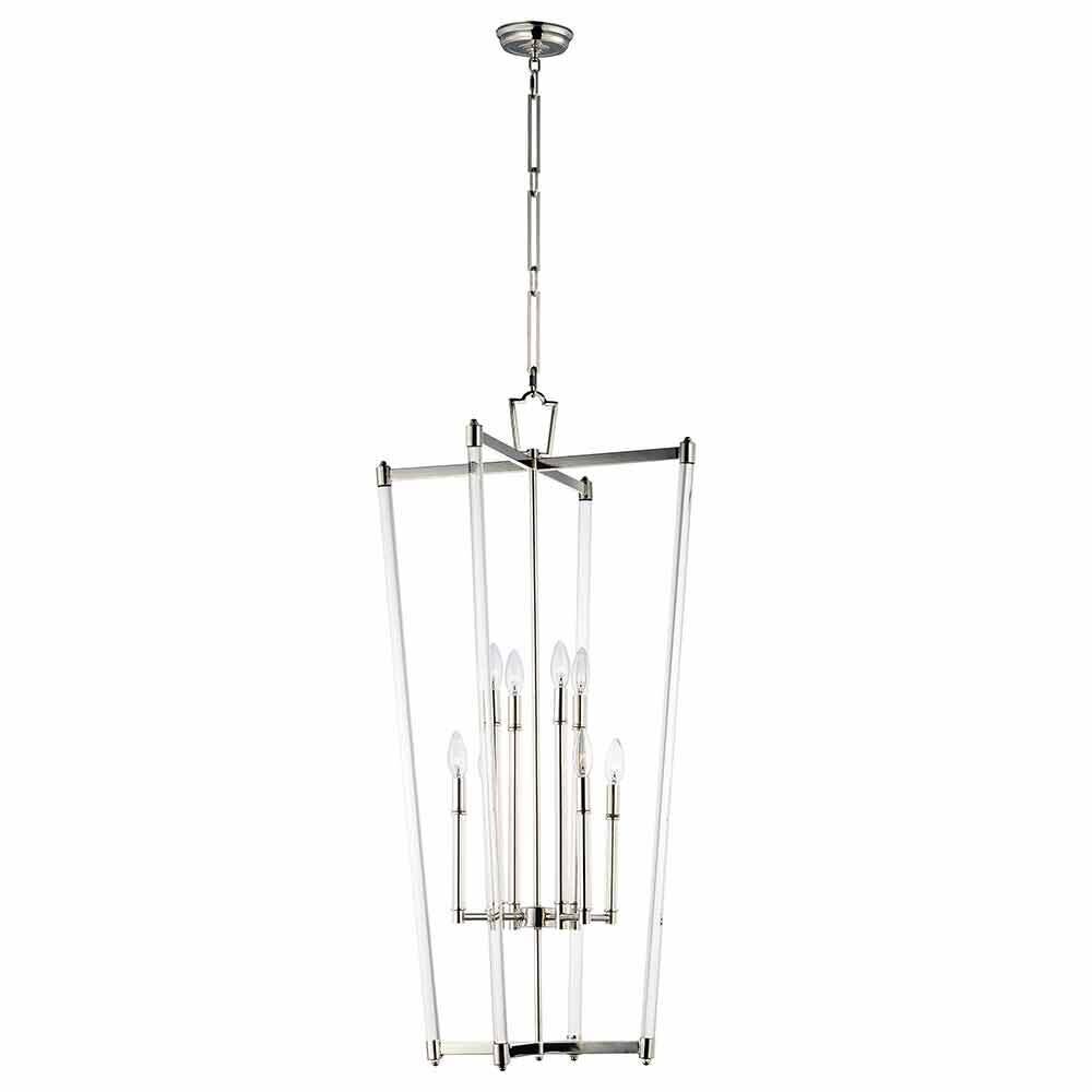 8-Light Pendant in Polished Nickel