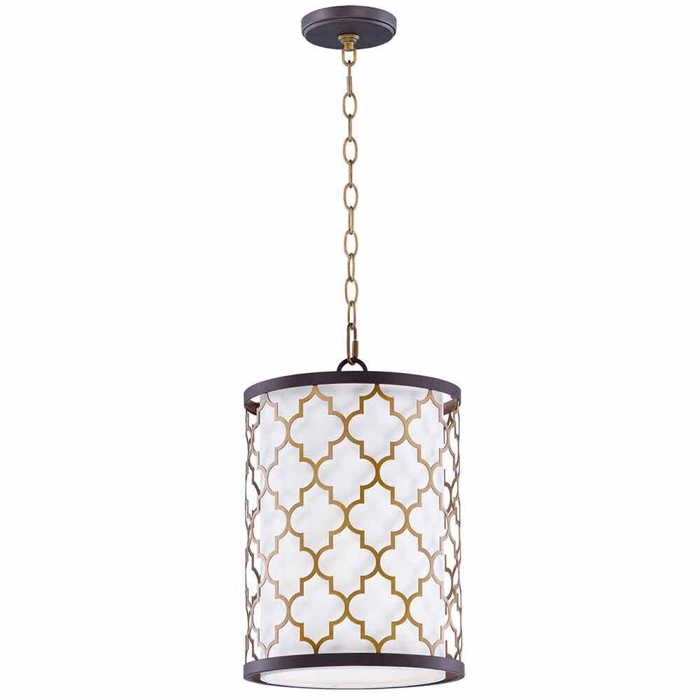 1-Light Pendant in Oil Rubbed Bronze And Antique Brass