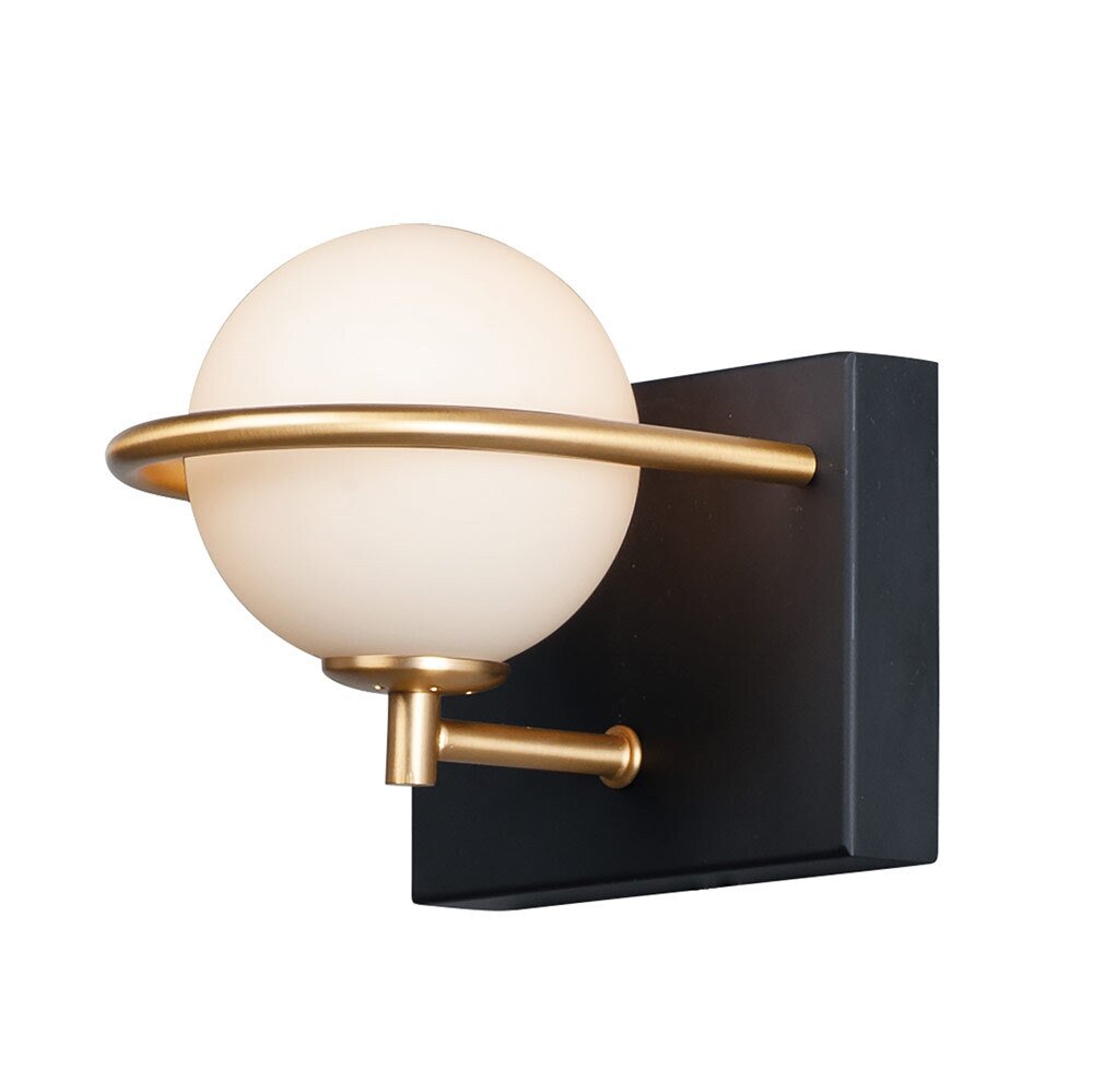 1-Light LED Wall Sconce in Black And Gold