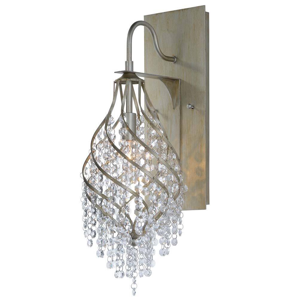1-Light Wall Sconce in Golden Silver