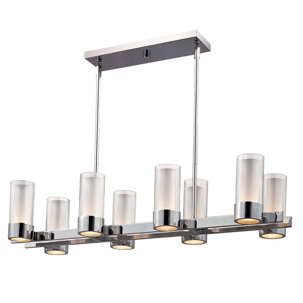 8-Light Pendant With LED Bulbs in Polished Chrome