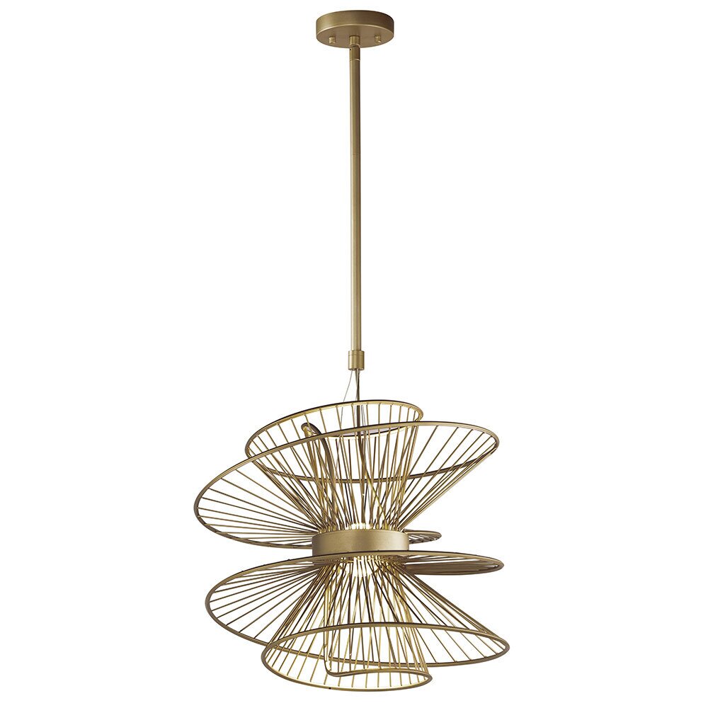 Medium LED Pendant in Natural Aged Brass