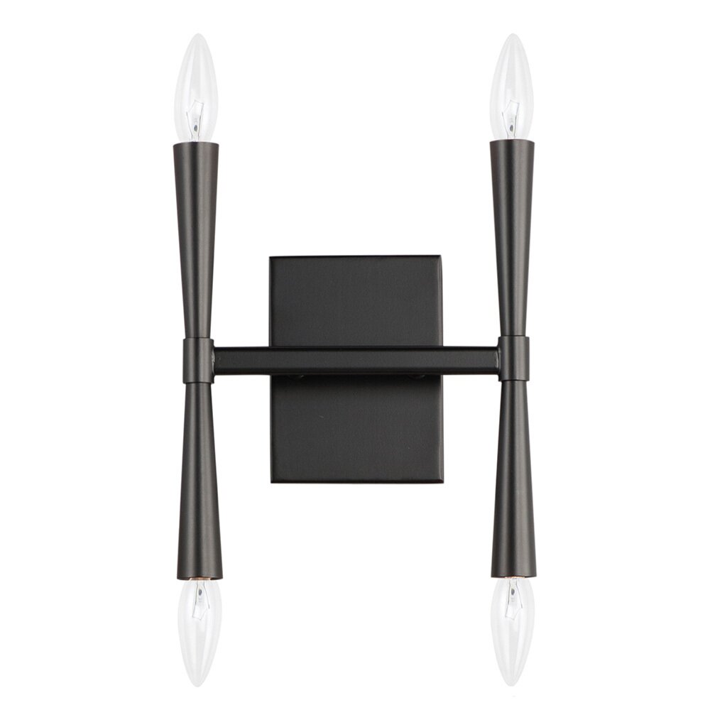 4-Light Wall Sconce in Black