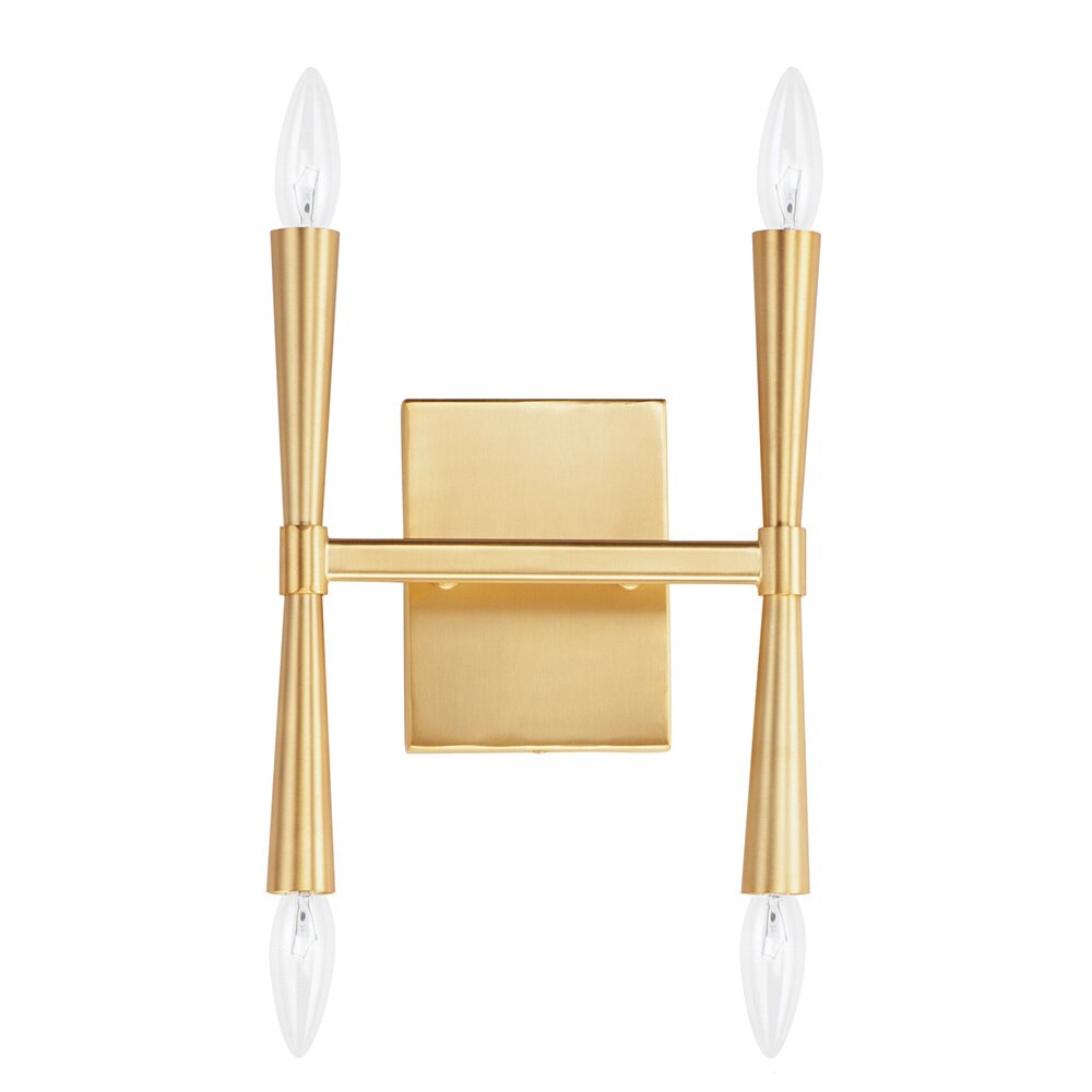 4-Light Wall Sconce in Satin Brass