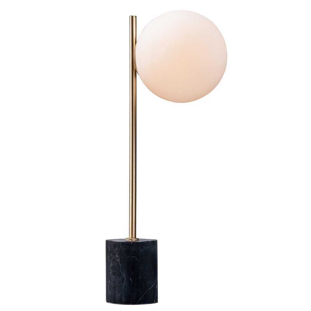 1-Light Table Lamp in Satin Brass And Black