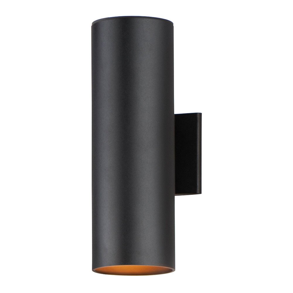 2-Light 15" Outdoor Wall Sconce in Black