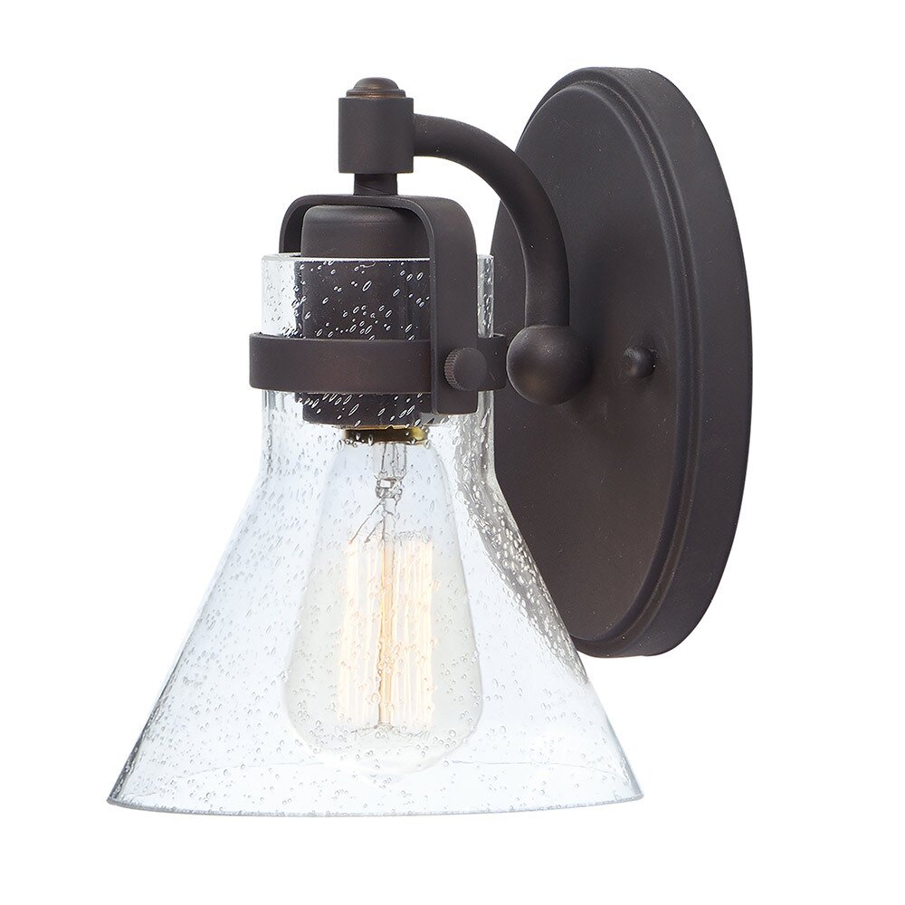 1-Light Wall Sconce With Bulb in Oil Rubbed Bronze