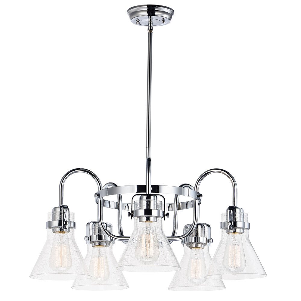 5-Light Chandelier With Bulbs in Polished Chrome