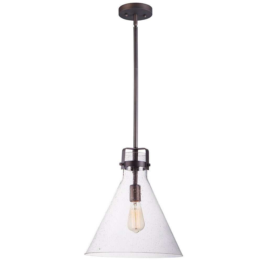1-Light Pendant with Bulb in Oil Rubbed Bronze