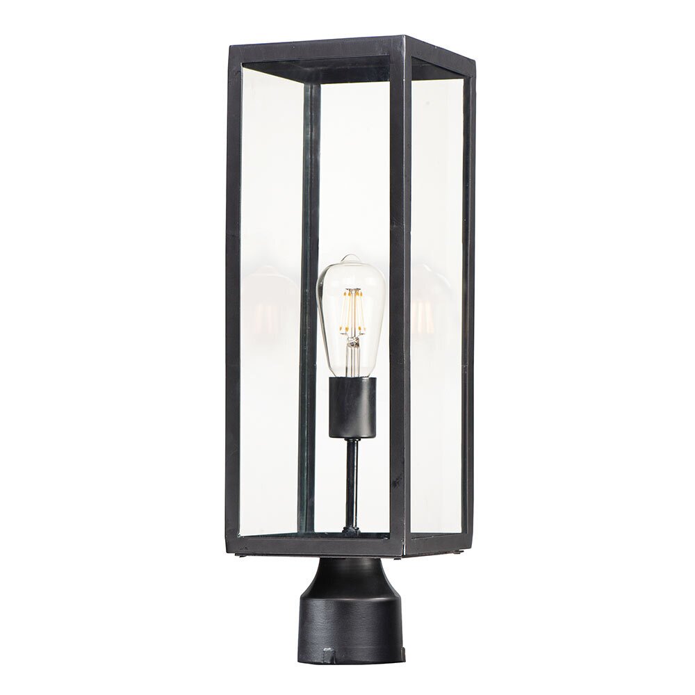 1-Light Outdoor Pole/Post Lantern in Dark Bronze
