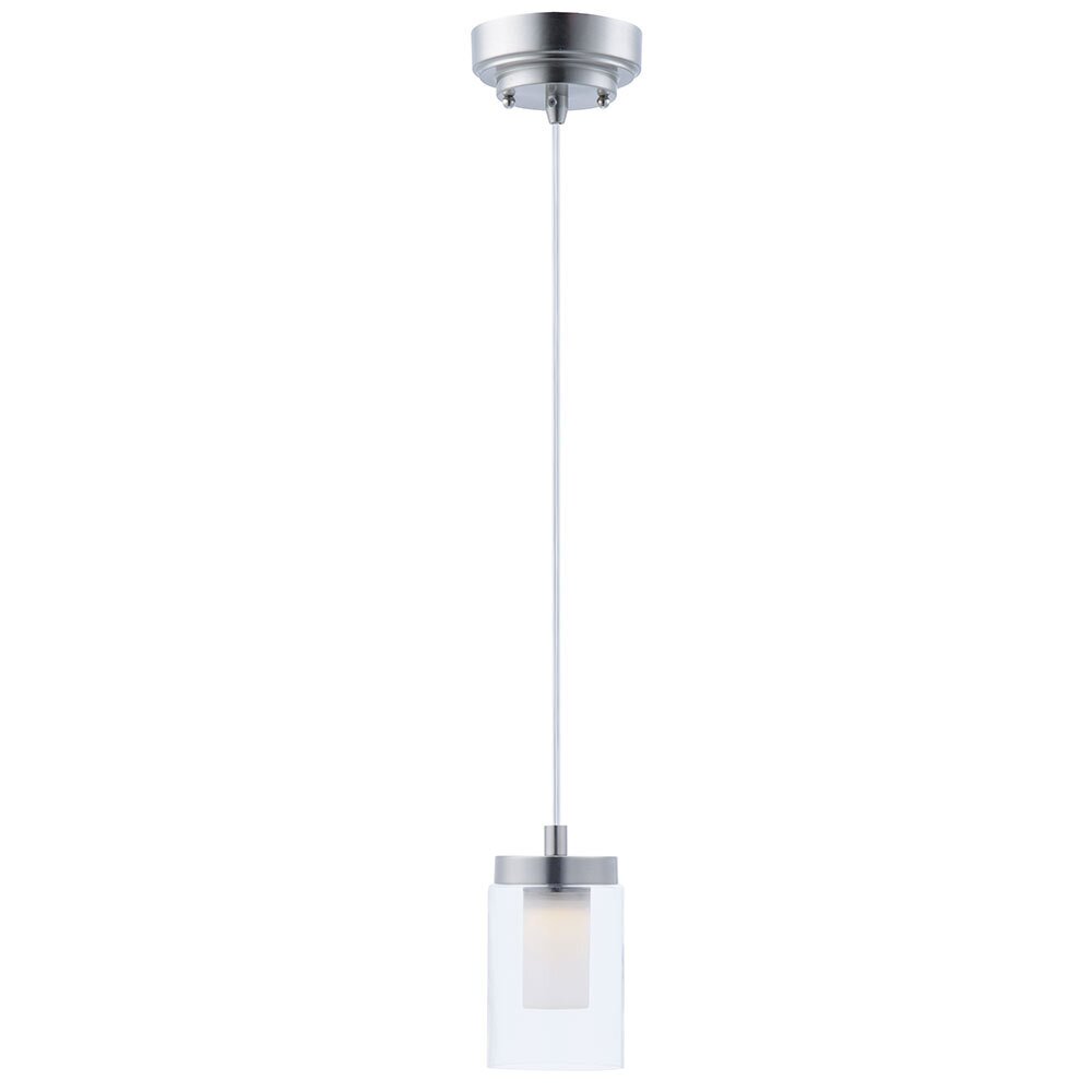 1-Light LED Mini Pendant in Satin Nickel