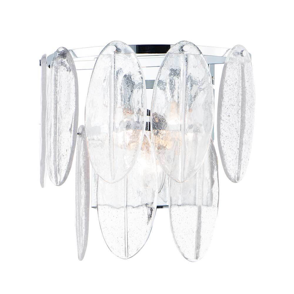 3-Light Wall Sconce in Polished Chrome & White