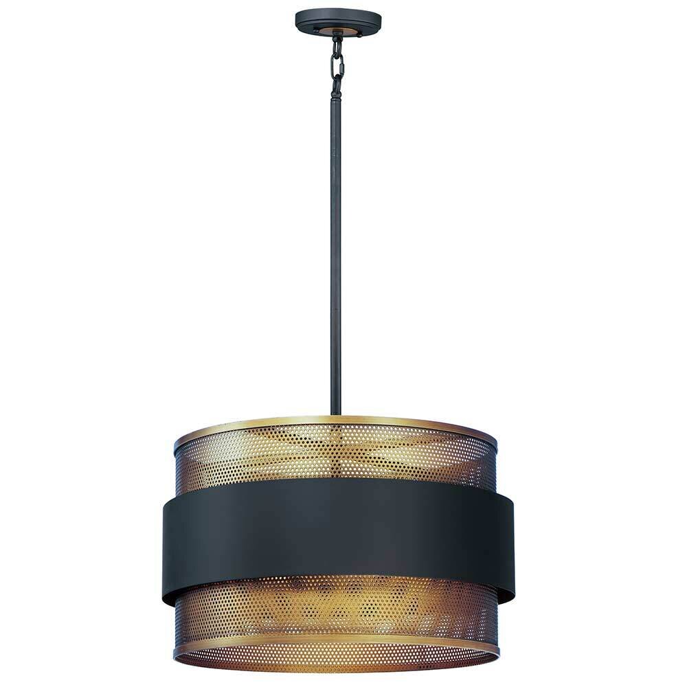 3-Light Pendant in Oil Rubbed Bronze And Antique Brass