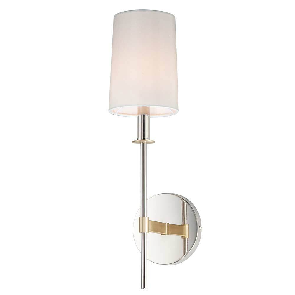 1-Light Wall Sconce in Satin Brass And Polished Nickel