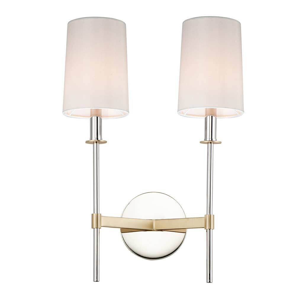 2-Light Wall Sconce in Satin Brass And Polished Nickel