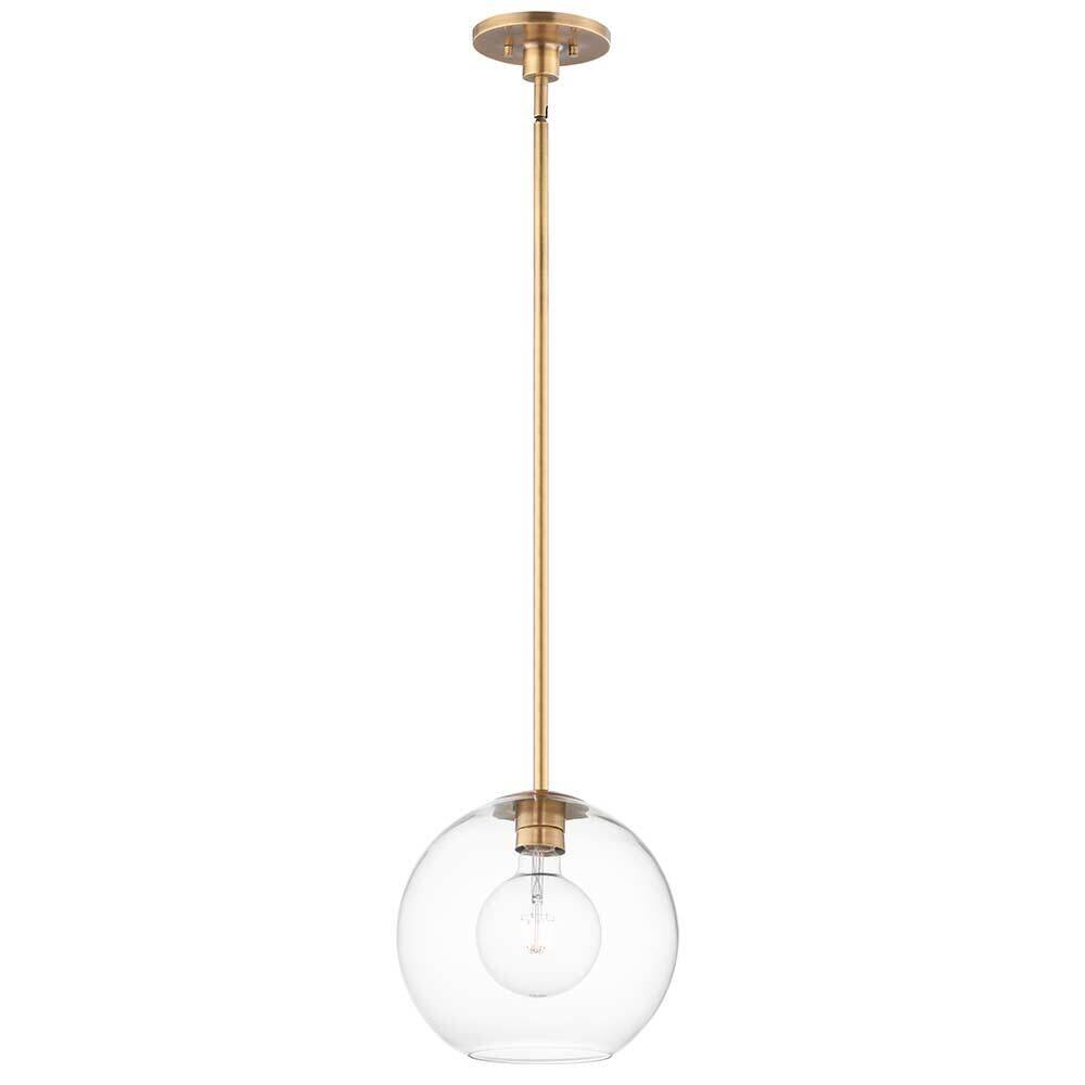 1-Light Large Pendant in Natural Aged Brass