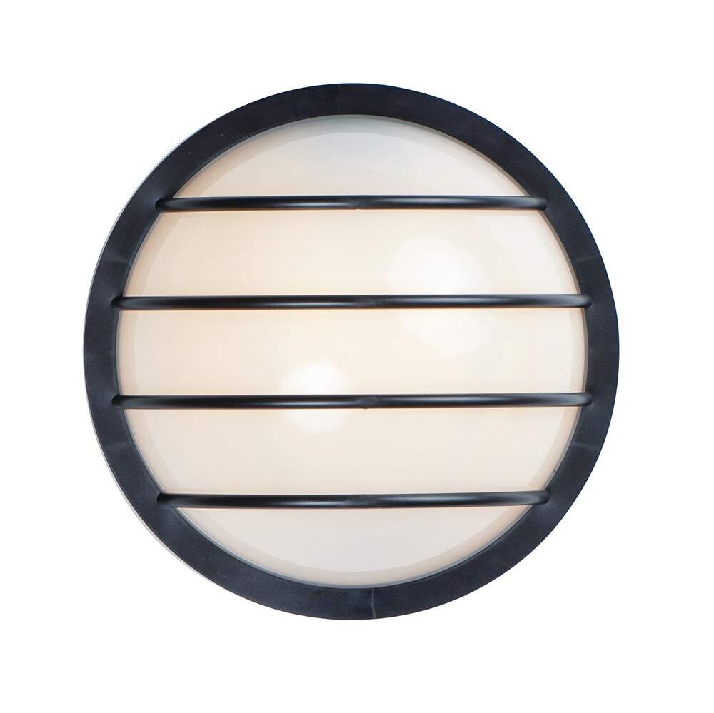 1-Light LED Outdoor Wall Sconce in Black