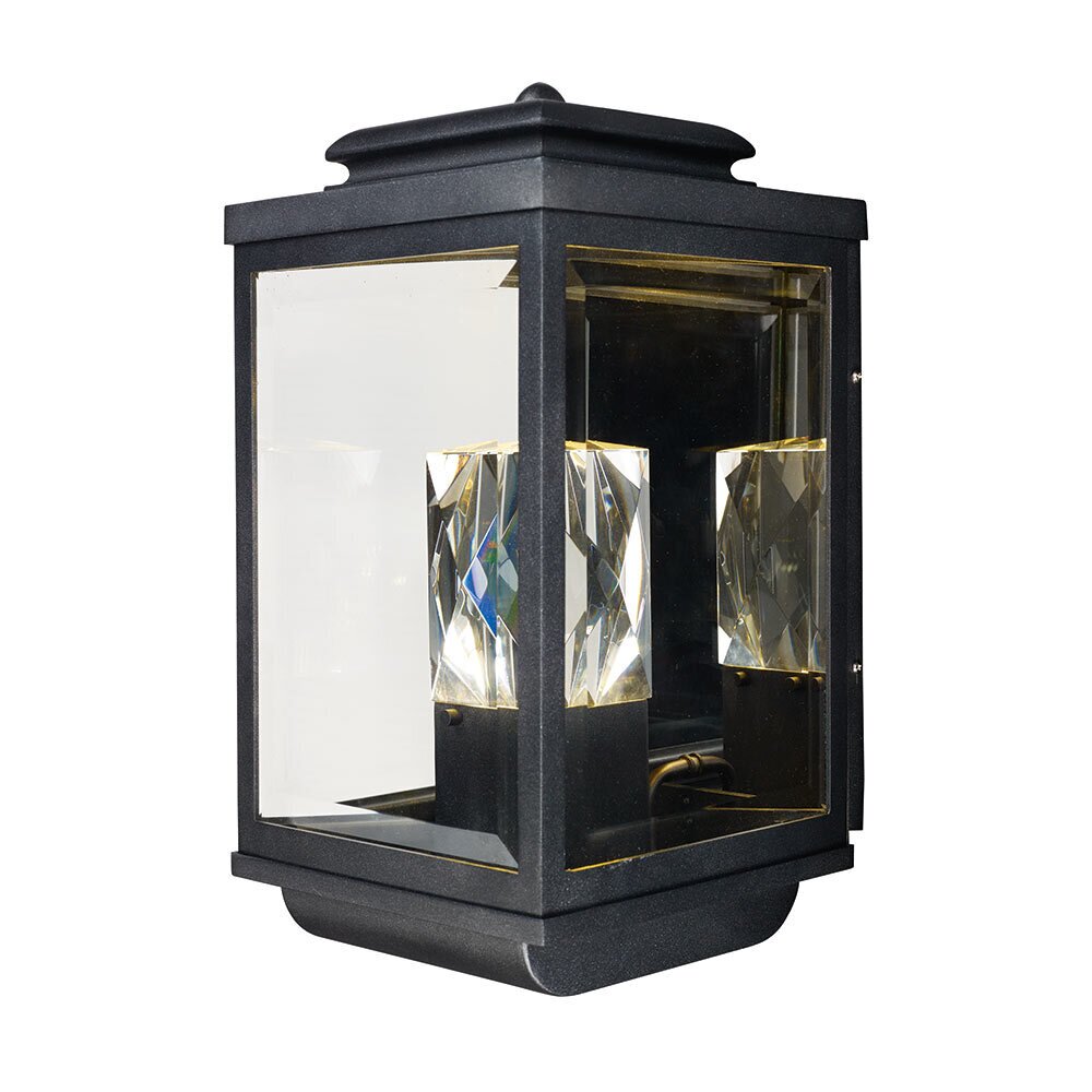 2-Light LED Outdoor Wall Sconce in Galaxy Black