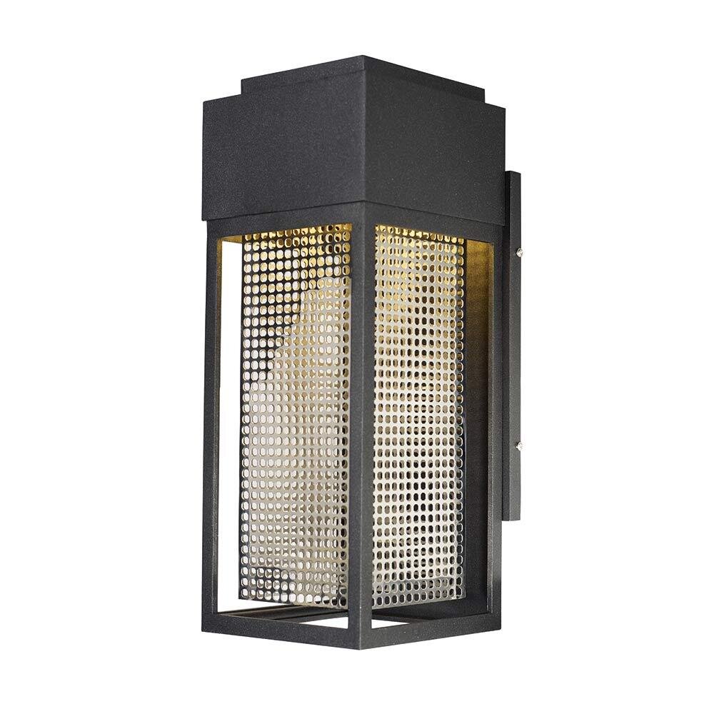 LED Outdoor Wall Sconce in Galaxy Black with Stainless Steel