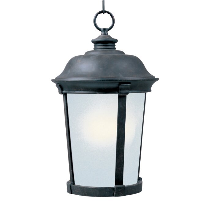 1-Light Outdoor Hanging Lantern in Bronze