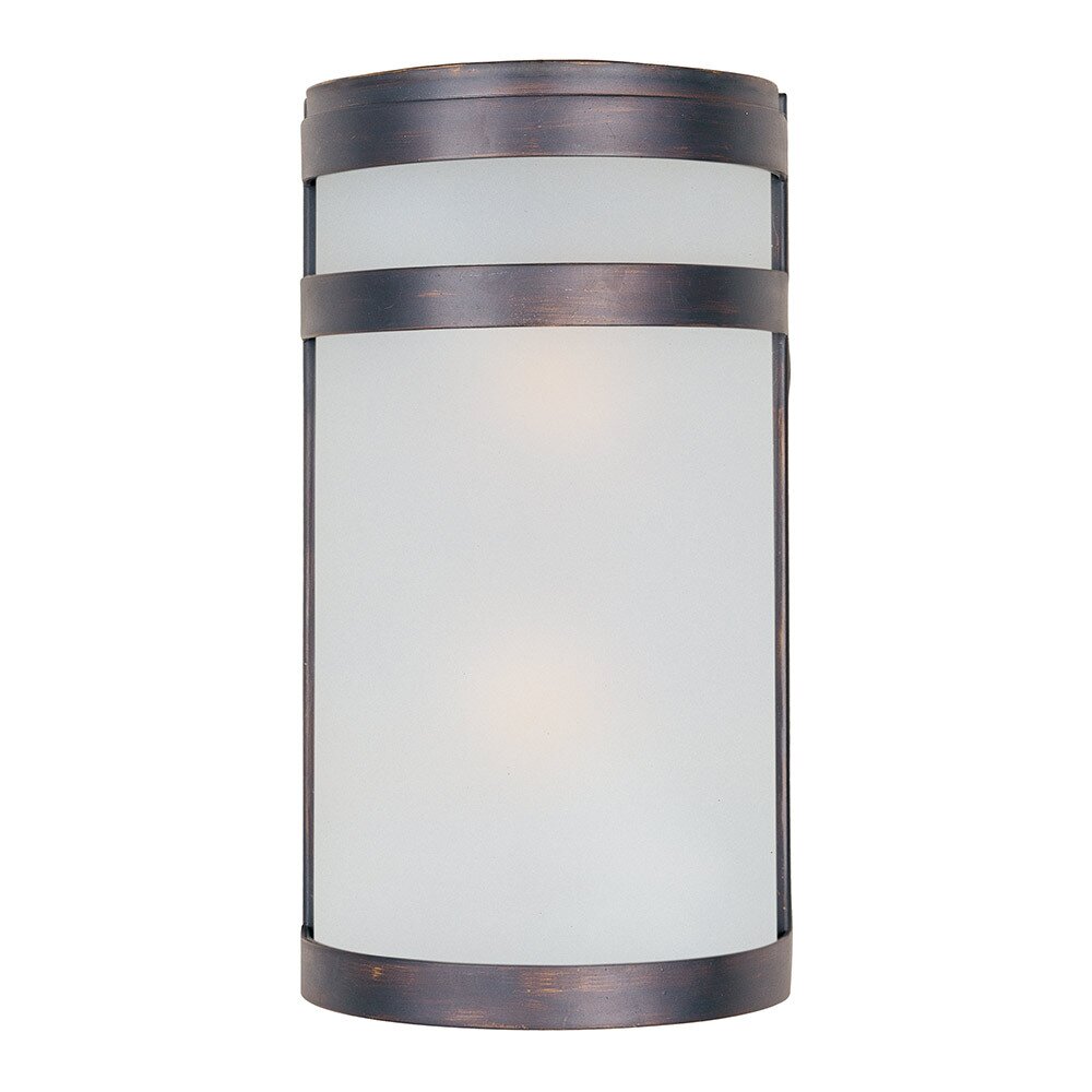 2-Light Outdoor Wall Sconce in Oil Rubbed Bronze