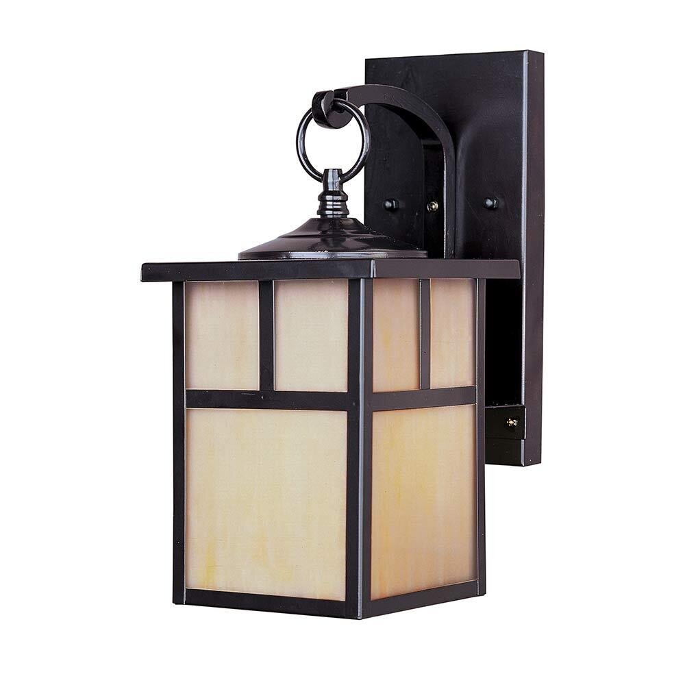 1-Light Outdoor Wall Lantern in Burnished