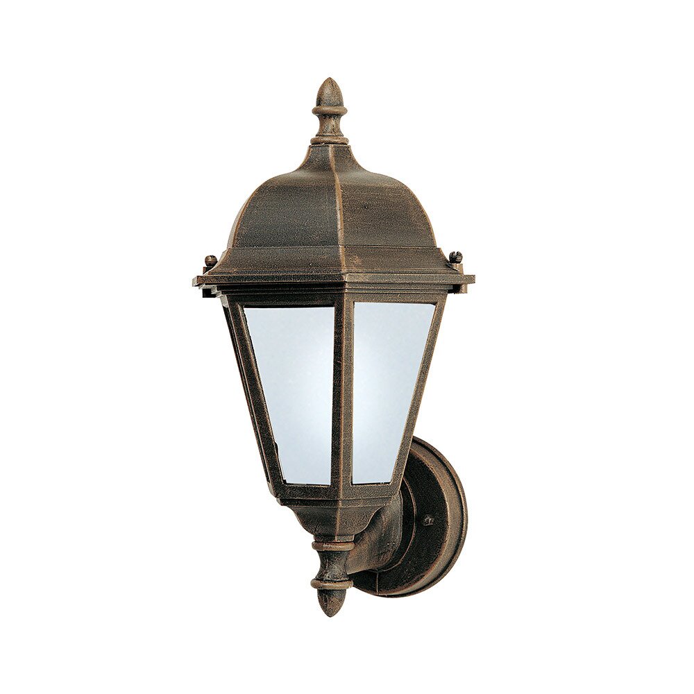 1-Light Outdoor Wall Lantern in Rust Patina
