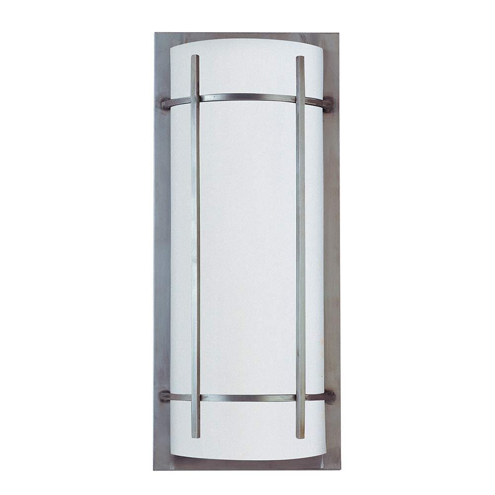 2-Light LED Outdoor Wall Sconce in Brushed Metal