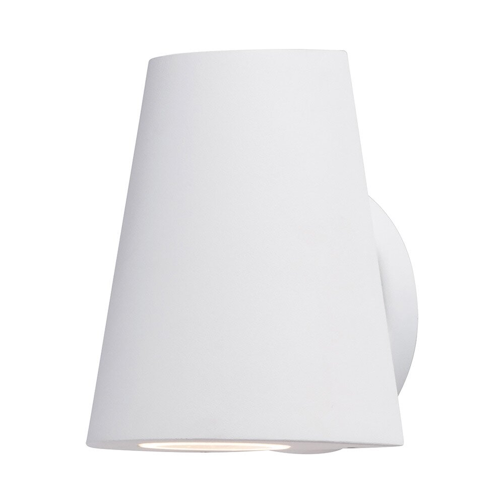 1-Light LED Outdoor Wall Sconce in White