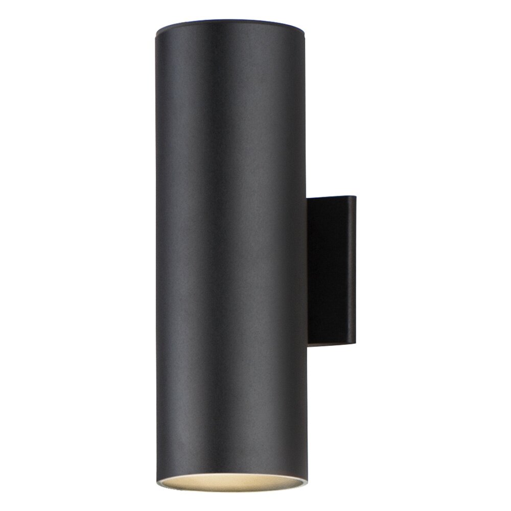 2-Light 15" LED Outdoor Wall Sconce in Black