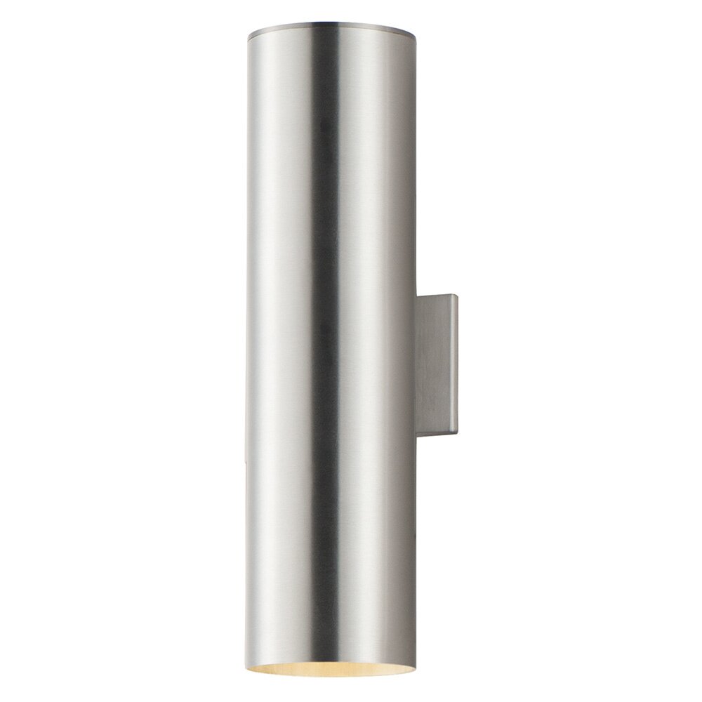 2-Light 22" LED Outdoor Wall Sconce in Brushed Aluminum