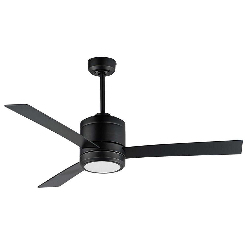 52" Outdoor LED Fan in Black