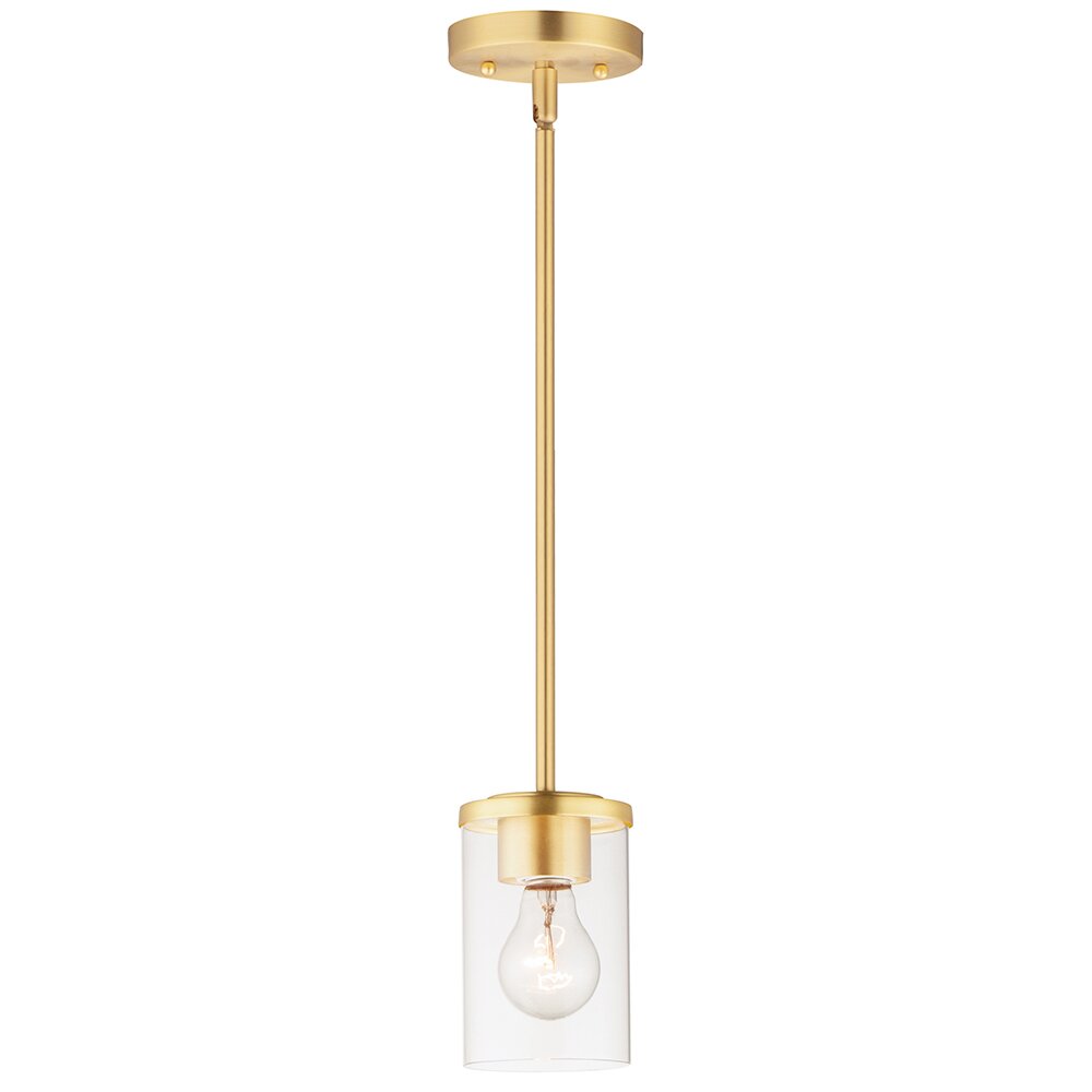 1-Light Mini Pendant in Satin Brass