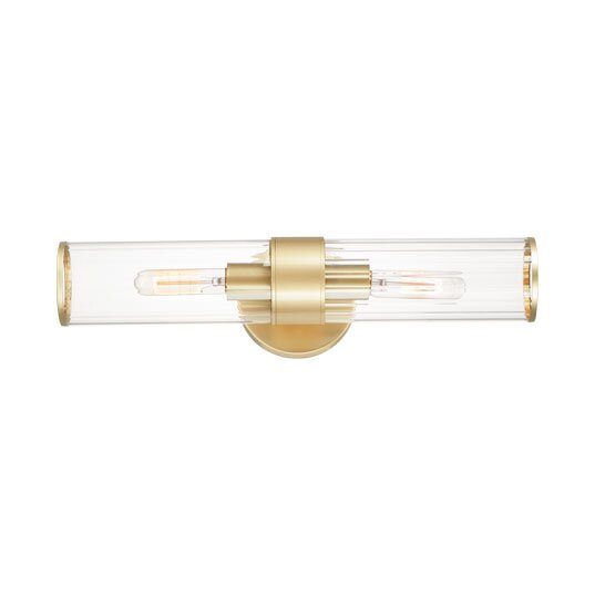 2-Light Wall Sconce in Satin Brass