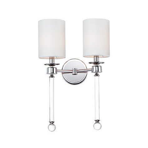 2-Light Wall Sconce in Polished Nickel