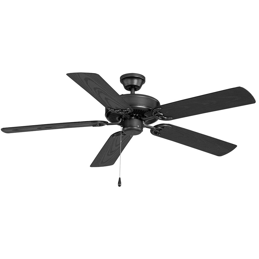 52" Outdoor Ceiling Fan in Black