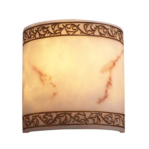 CFL Single Wall Sconce in Faux Alabaster