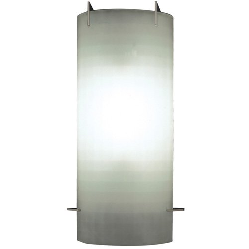 CFL Single Wall Sconce in Polished Chrome with Checkered Acid Frost Glass