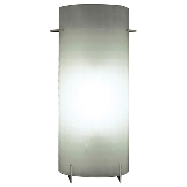 7 1/4" Wall Light in Polished Chrome with Checkered Acid Frost Glass