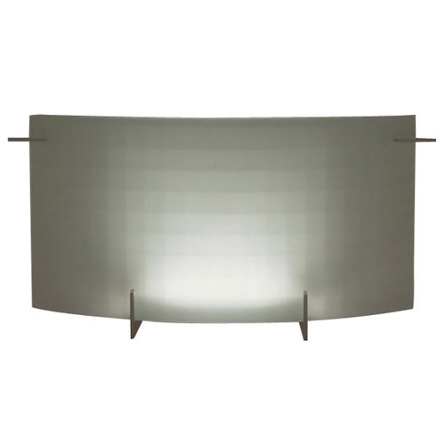 CFL Double Wall Sconce in Polished Chrome with Checkered Acid Frost Glass
