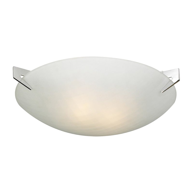 13" Ceiling Light in Polished Chrome with Checkered Acid Frost Glass