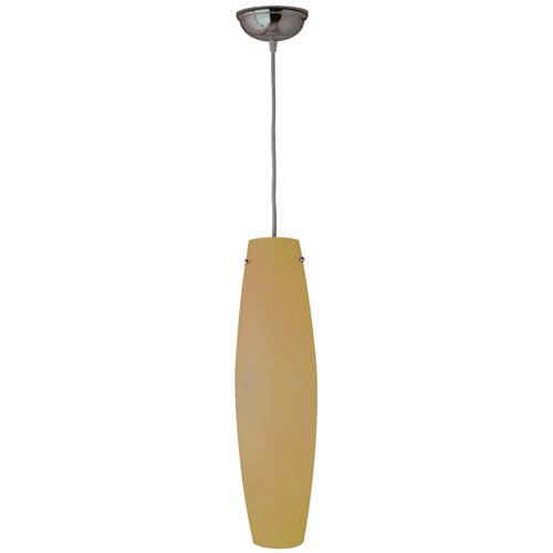 CFL 5" Mini Drop Pendant in White with Amber Glass