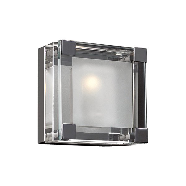 5 1/2" Wall Light in Polished Chrome with Clear Glass