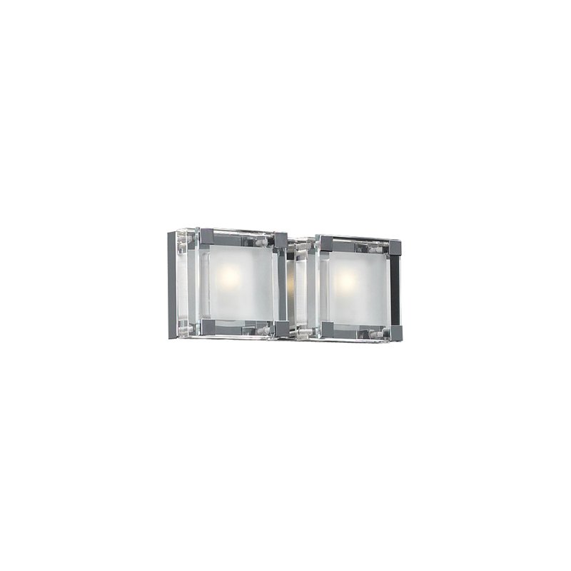 12" Wall Light in Polished Chrome with Clear Glass