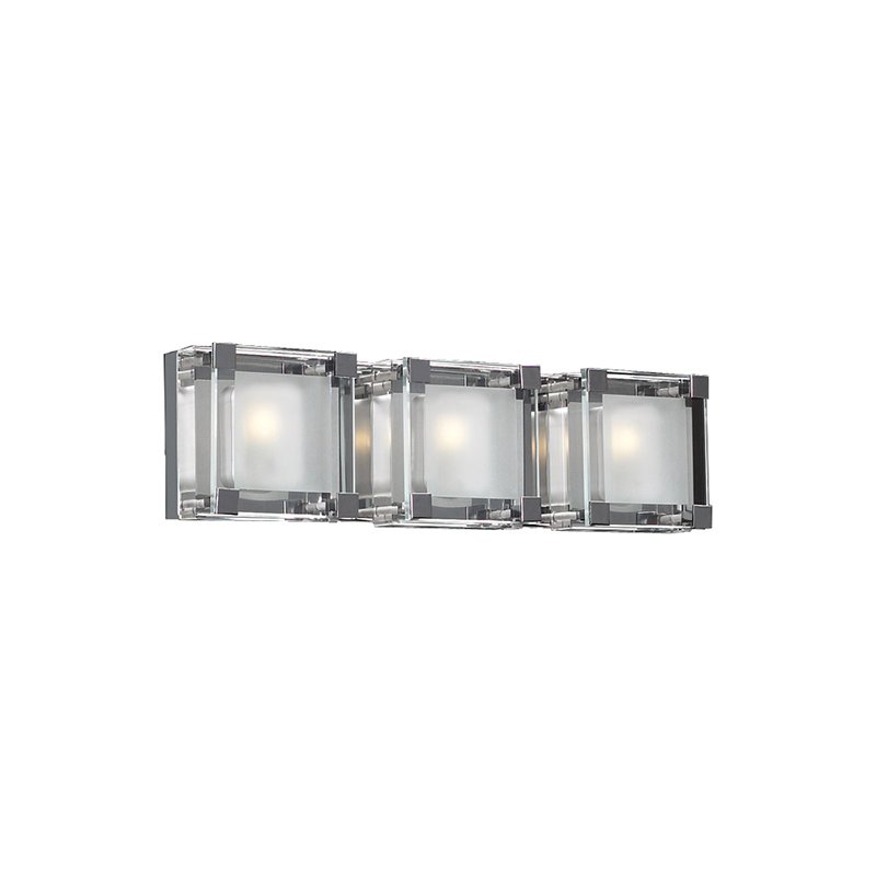 19 1/2" Wall Light in Polished Chrome with Clear Glass