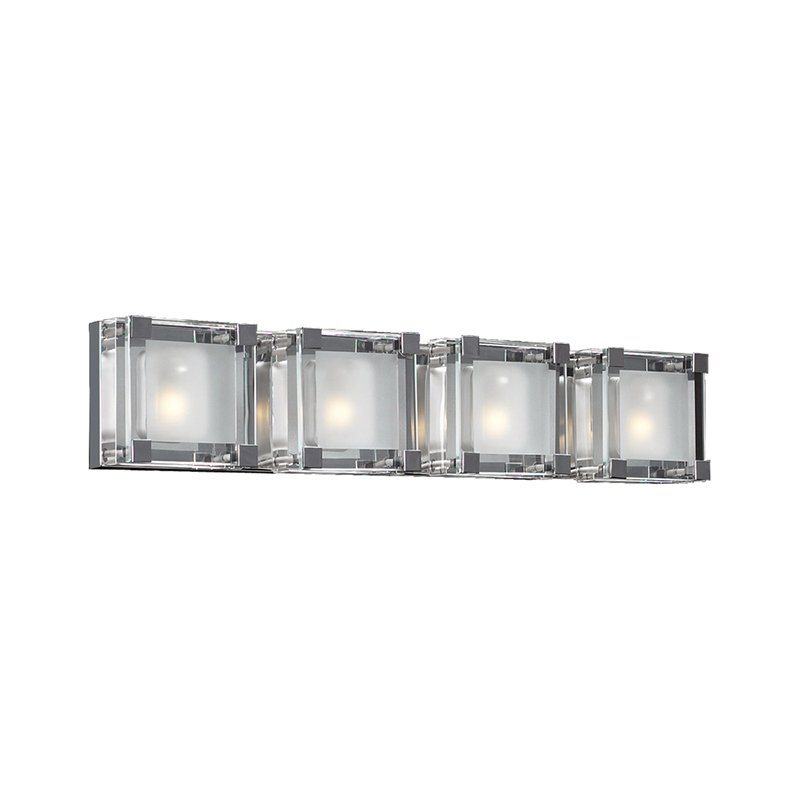 26 1/2" Wall Light in Polished Chrome with Clear Glass