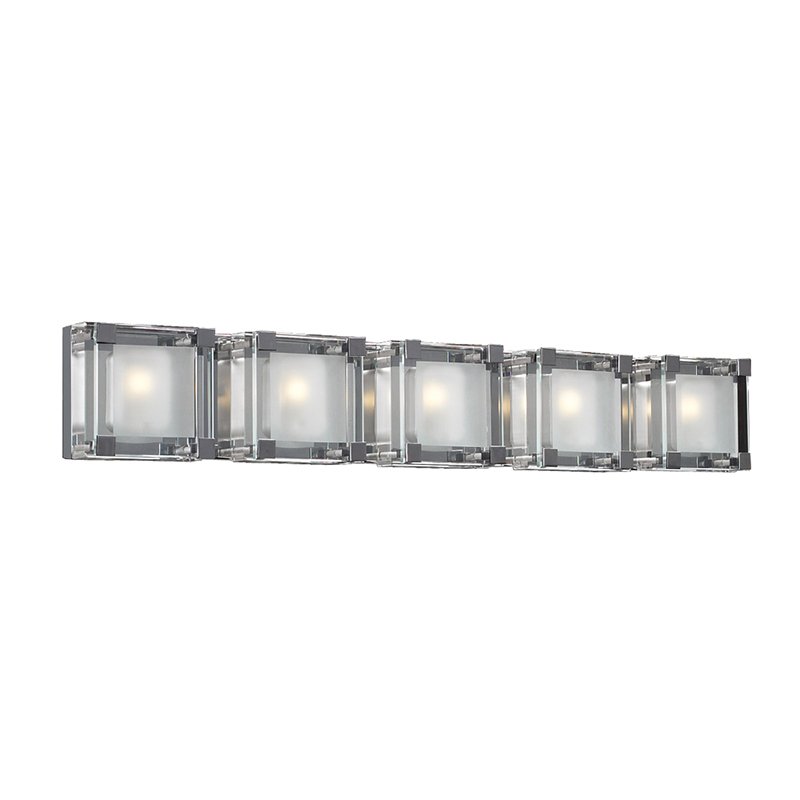 33 1/2" Wall Light in Polished Chrome with Clear Glass