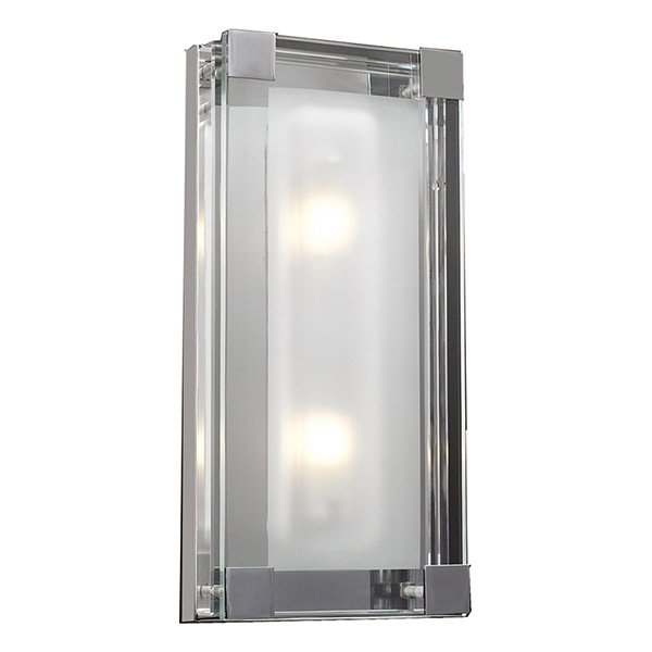 Wall Light in Polished Chrome with Clear Glass